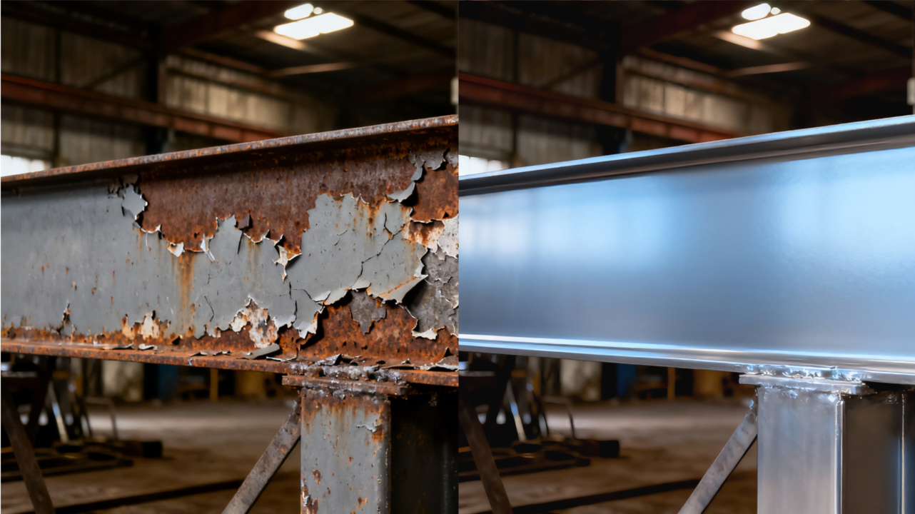 steel structure coating system failure due to improper design