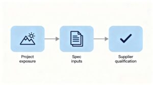 Decision flow for selecting an industrial coating supplier for a project