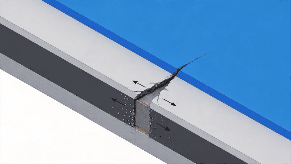 Cross-section diagram showing zinc rich primer galvanic protection mechanism on structural steel with epoxy intermediate and polyurethane topcoat layers.