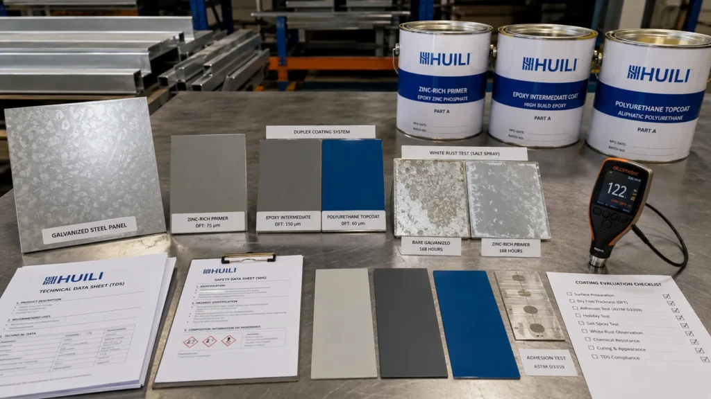 Galvanized coating and zinc-rich coating comparison for steel protection